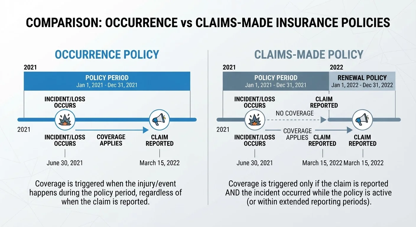How Occurrence-Based and Claims-Made Policies Differ